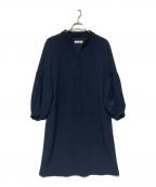 ADOREアドーア）の古着「パフスリーブブラウスワンピース」｜ネイビー