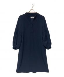 ADORE（アドーア）の古着「パフスリーブブラウスワンピース」｜ネイビー