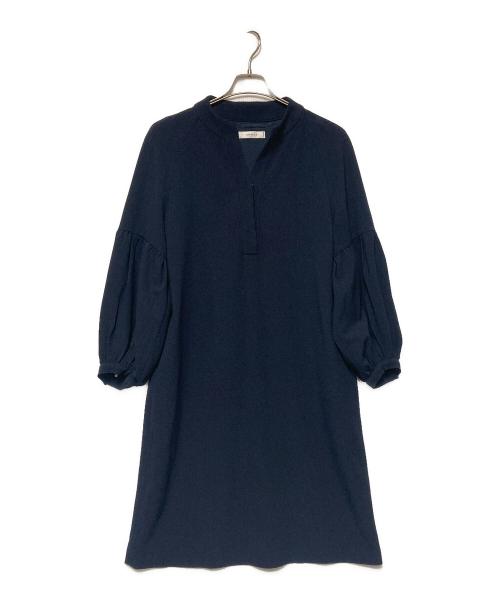ADORE（アドーア）ADORE (アドーア) パフスリーブブラウスワンピース ネイビー サイズ:36の古着・服飾アイテム