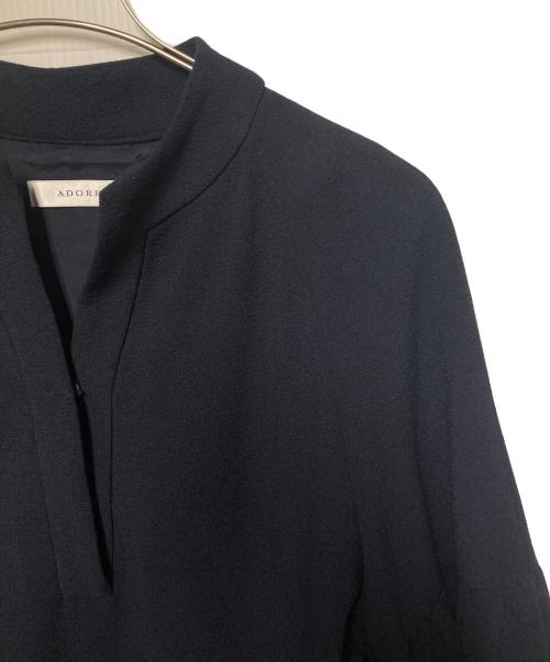 ADORE（アドーア）ADORE (アドーア) パフスリーブブラウスワンピース ネイビー サイズ:36の古着・服飾アイテム