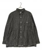 LACOSTEラコステ）の古着「コットンリネンデニムシャツアウター」｜グレー