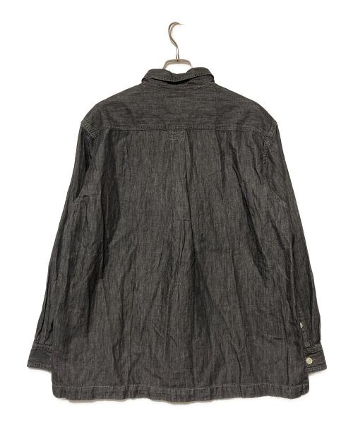 LACOSTE（ラコステ）LACOSTE (ラコステ) コットンリネンデニムシャツアウター グレー サイズ:41 未使用品の古着・服飾アイテム