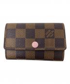 LOUIS VUITTONルイ ヴィトン）の古着「キーケース　ミュルティクレ6ローズバレリーヌ」｜ブラウン