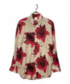 PAUL SMITHポールスミス）の古着「21SS Monarch Rose Shirt」｜アイボリー×レッド