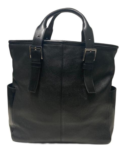 HIROFU（ヒロフ）HIROFU (ヒロフ) レザートートバッグ ブラックの古着・服飾アイテム