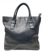 HIROFUヒロフ）の古着「レザートートバッグ」｜ネイビー