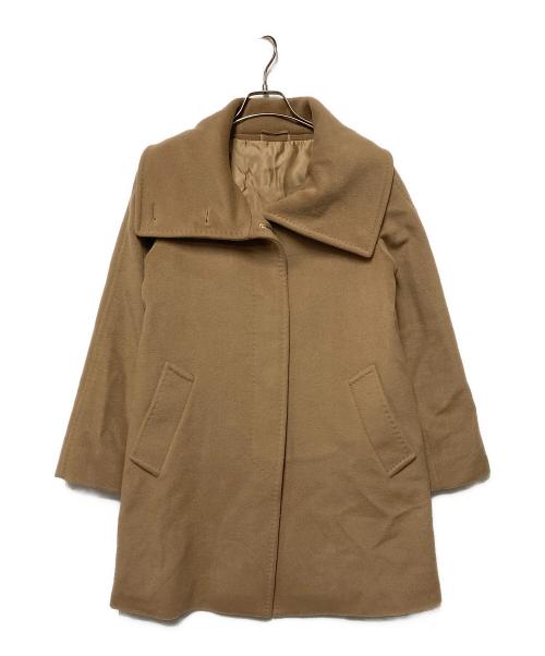 Max Mara Studio（マックスマーラ ストゥディオ）Max Mara Studio (マックスマーラ ストゥディオ) ウールビッグカラーコート ブラウン サイズ:40の古着・服飾アイテム