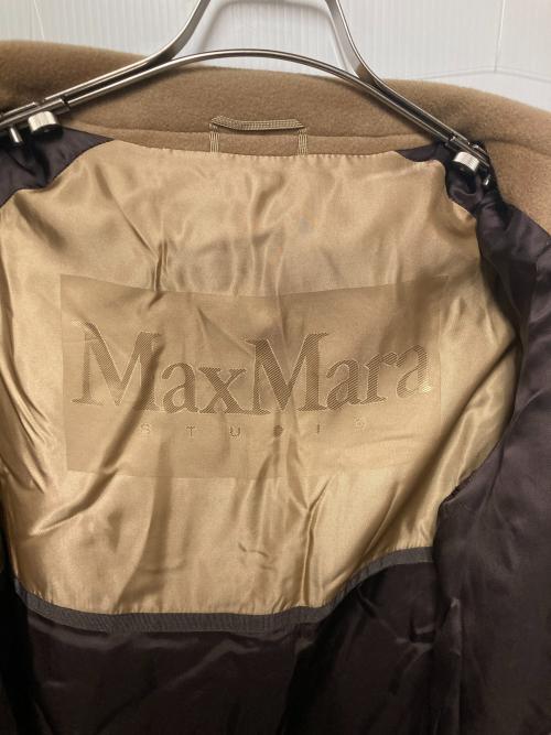 Max Mara Studio（マックスマーラ ストゥディオ）Max Mara Studio (マックスマーラ ストゥディオ) ウールビッグカラーコート ブラウン サイズ:40の古着・服飾アイテム