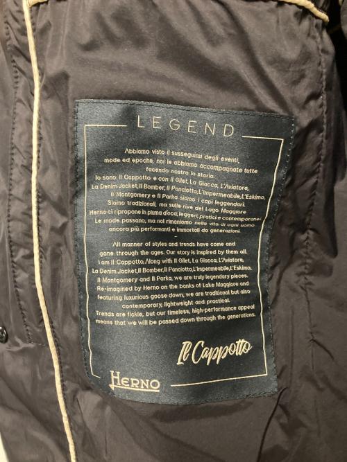 HERNO（ヘルノ）HERNO (ヘルノ) IL CAPPOTTO DOWN CHESTER COAT / ダウンコート ブラック サイズ:46の古着・服飾アイテム