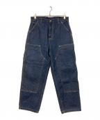 Carhartt WIPカーハート ワークインプログレス）の古着「NASH DOUBLEKNEE PANT / デニムパンツ」｜インディゴ