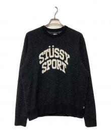 stussy（ステューシー）の古着「カシミヤブレンドクルーネックニット」｜ブラック