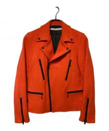 JOHN LAWRENCE SULLIVAN（ジョン ローレンス サリバン）の古着「ウールダブルライダースジャケット」｜オレンジ