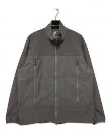 Champion（チャンピオン）の古着「ストレッチナイロンジップジャケット / ブラックエディション」｜グレー