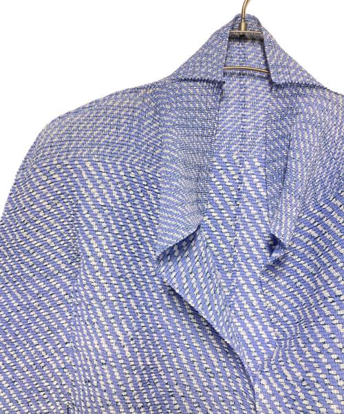 me ISSEY MIYAKE（ミーイッセイ ミヤケ）me ISSEY MIYAKE (ミーイッセイ ミヤケ) ポップコーンカーディガン ブルー サイズ:-の古着・服飾アイテム