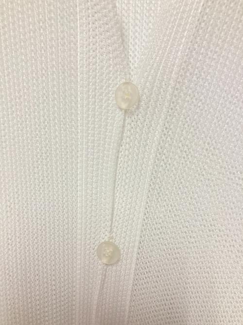PLEATS PLEASE（プリーツプリーズ）PLEATS PLEASE (プリーツプリーズ) メッシュロングカーディガン ホワイト サイズ:3の古着・服飾アイテム