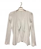 PLEATS PLEASEプリーツプリーズ）の古着「プリーツカーディガン」｜グレー