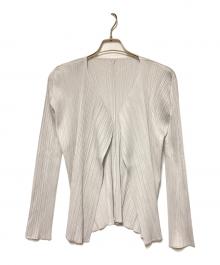 PLEATS PLEASE（プリーツプリーズ）の古着「プリーツカーディガン」｜グレー