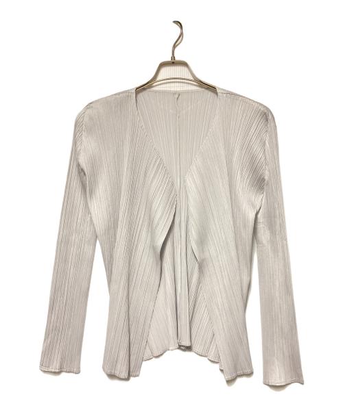 PLEATS PLEASE（プリーツプリーズ）PLEATS PLEASE (プリーツプリーズ) プリーツカーディガン グレー サイズ:4の古着・服飾アイテム