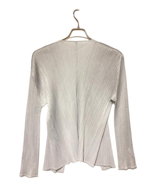 PLEATS PLEASE（プリーツプリーズ）PLEATS PLEASE (プリーツプリーズ) プリーツカーディガン グレー サイズ:4の古着・服飾アイテム