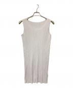 PLEATS PLEASEプリーツプリーズ）の古着「プリーツノースリーブワンピース」｜グレー