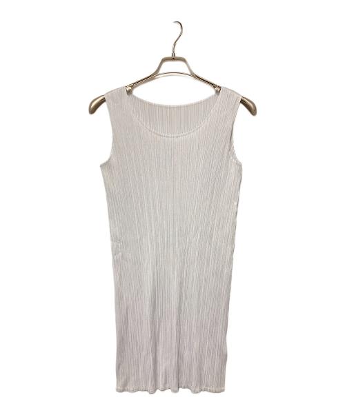 PLEATS PLEASE（プリーツプリーズ）PLEATS PLEASE (プリーツプリーズ) プリーツノースリーブワンピース グレー サイズ:3の古着・服飾アイテム