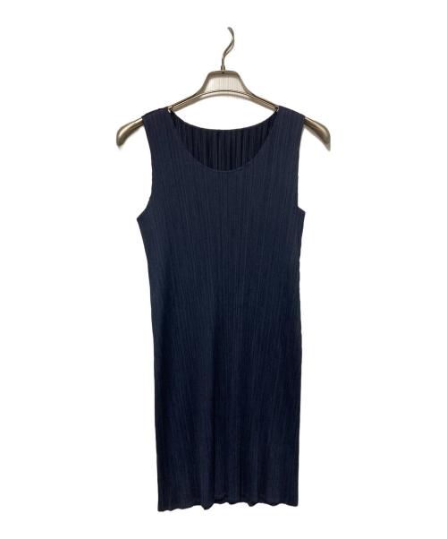 PLEATS PLEASE（プリーツプリーズ）PLEATS PLEASE (プリーツプリーズ) プリーツノースリーブワンピース ブラック サイズ:4の古着・服飾アイテム