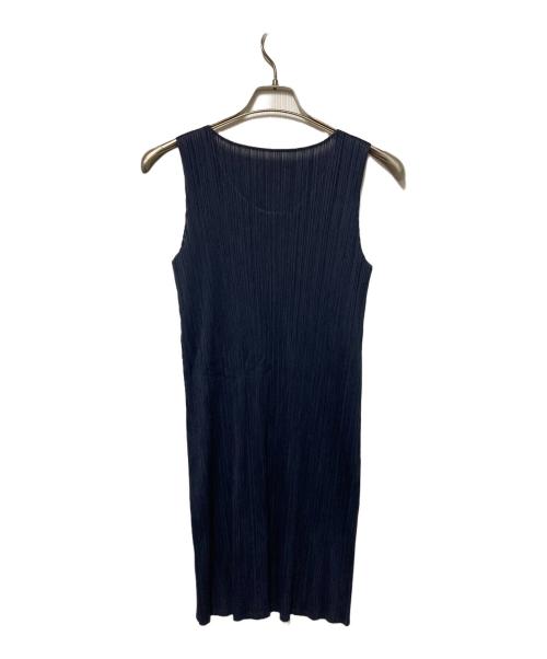 PLEATS PLEASE（プリーツプリーズ）PLEATS PLEASE (プリーツプリーズ) プリーツノースリーブワンピース ブラック サイズ:4の古着・服飾アイテム
