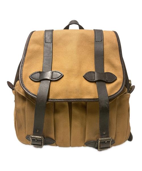 C.C. Filson（フィルソン）C.C. Filson (フィルソン) RUCK SACK / レザーコンビキャンバスバックパック キャメルの古着・服飾アイテム