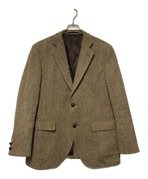 J.PRESS（ジェイプレス）J.PRESS (ジェイプレス) Harris Tweed (ハリスツイード) ツイード2Bテーラードジャケット オリーブ サイズ:-の古着・服飾アイテム