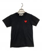 PLAY COMME des GARCONSプレイコムデギャルソン）の古着「ワンポイント刺繍Tシャツ」｜ブラック