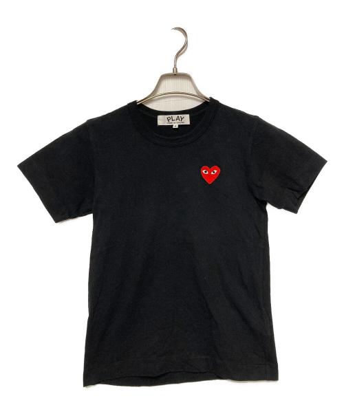 PLAY COMME des GARCONS（プレイコムデギャルソン）PLAY COMME des GARCONS (プレイコムデギャルソン) ワンポイント刺繍Tシャツ ブラック サイズ:Sの古着・服飾アイテム