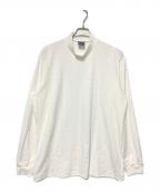 UNITED ARROWS GOLFユナイテッドアローズゴルフ）の古着「モックネックロングスリーブカットソー」｜ホワイト