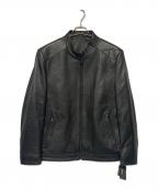 Vesgioiaベスジョーヤ）の古着「ラムレザーシングルライダースジャケット」｜ブラック
