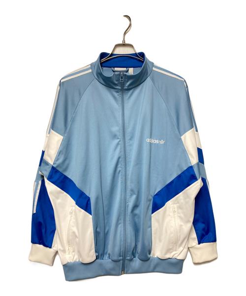 adidas（アディダス）adidas (アディダス) トラックジャケット スカイブルー×ホワイト サイズ:Lの古着・服飾アイテム