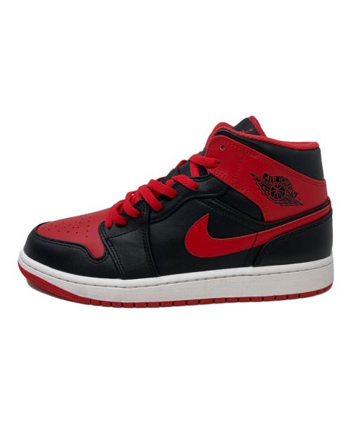 NIKE（ナイキ）NIKE (ナイキ) AIR JORDAN 1 MID ブラック×レッド サイズ:US9.5 未使用品の古着・服飾アイテム
