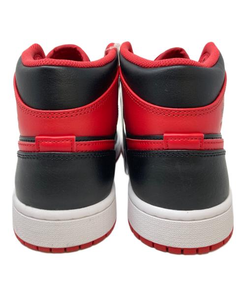 NIKE（ナイキ）NIKE (ナイキ) AIR JORDAN 1 MID ブラック×レッド サイズ:US9.5 未使用品の古着・服飾アイテム