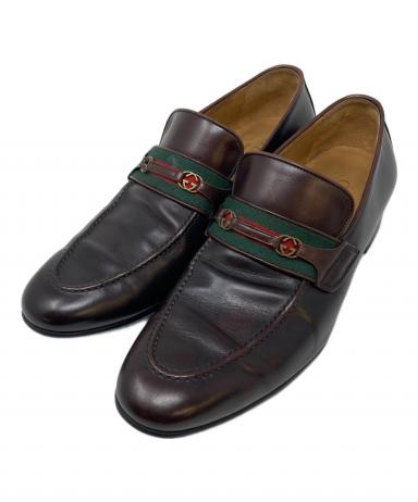 GUCCI ブラウン ローファー 42 中古・古着通販】GUCCI (グッチ) ローファー ブラウン サイズ:42