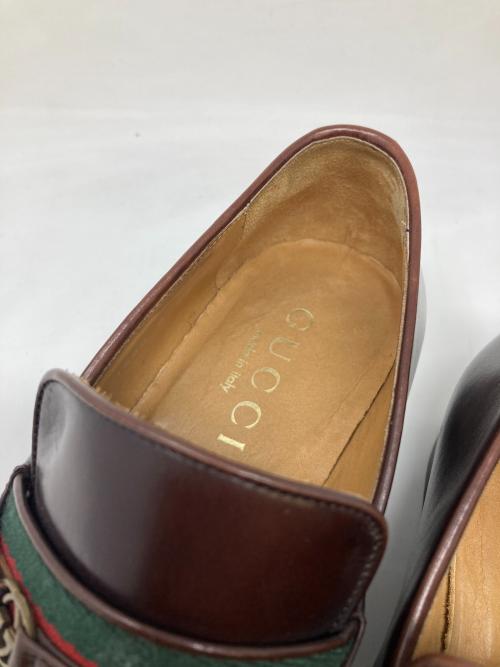 GUCCI（グッチ）GUCCI (グッチ) ローファー ブラウン サイズ:42の古着・服飾アイテム
