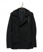 Yves Saint Laurentイヴサンローラン）の古着「ウールPコート」｜ブラック