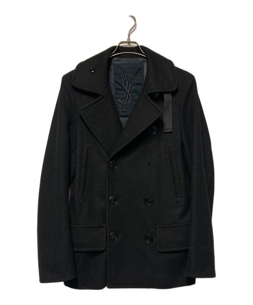 Yves Saint Laurent（イヴサンローラン）Yves Saint Laurent (イヴサンローラン) ウールPコート ブラック サイズ:-の古着・服飾アイテム