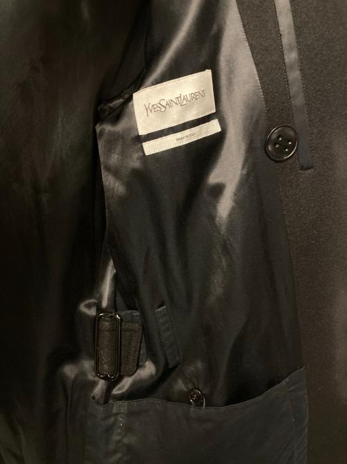 Yves Saint Laurent（イヴサンローラン）Yves Saint Laurent (イヴサンローラン) ウールPコート ブラック サイズ:-の古着・服飾アイテム