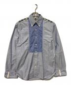 eYe COMME des GARCONS JUNYAWATANABE MAN×BROOKS BROTHERSアイ コム デ ギャルソン ジュンヤ ワタナベ マン×ブルックスブラザーズ）の古着「パッチワークボタンダウンシャツ」｜ブルー