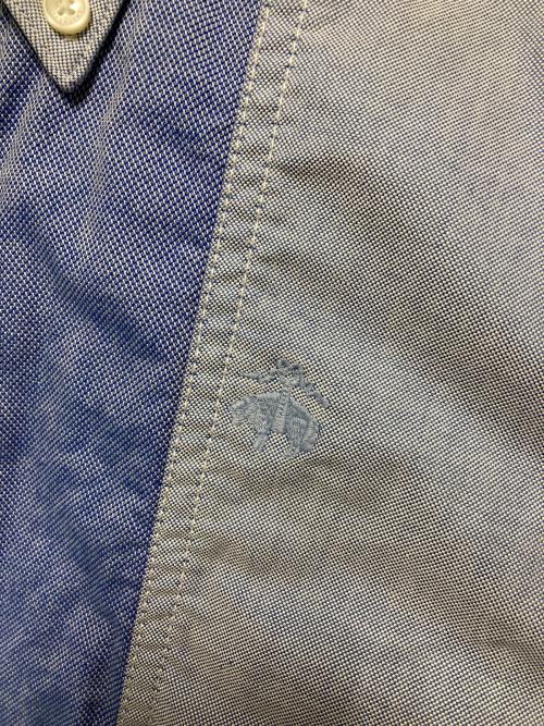 eYe COMME des GARCONS JUNYAWATANABE MAN（アイ コム デ ギャルソン ジュンヤ ワタナベ マン）eYe COMME des GARCONS JUNYAWATANABE MAN (アイ コム デ ギャルソン ジュンヤ ワタナベ マン) パッチワークボタンダウンシャツ ブルー サイズ:XSの古着・服飾アイテム