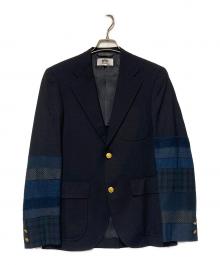 eYe COMME des GARCONS JUNYAWATANABE MAN×BROOKS BROTHERS（アイ コム デ ギャルソン ジュンヤ ワタナベ マン×ブルックスブラザーズ）の古着「3Bテーラードジャケット / 金釦ブレザー」｜ネイビー