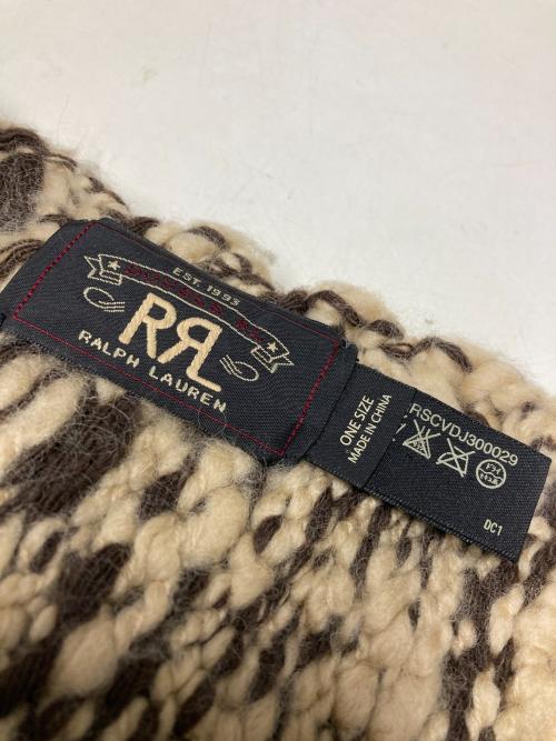 RRL（ダブルアールエル）RRL (ダブルアールエル) イーグル柄ウールマフラー ベージュの古着・服飾アイテム
