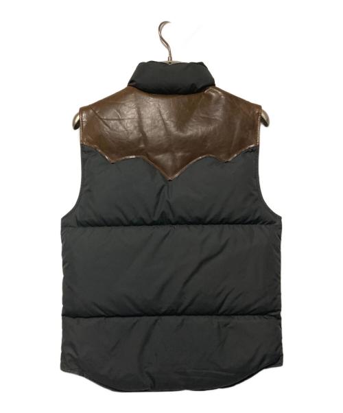 RRL（ダブルアールエル）RRL (ダブルアールエル) レザーヨークダウンベスト ブラック サイズ:XSの古着・服飾アイテム