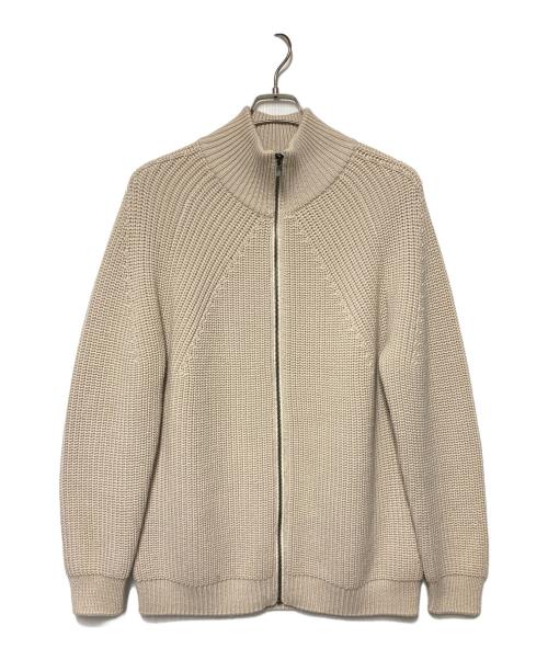 BATONER（バトナ―）BATONER (バトナ―) SIGNATURE DRIVERS SOLIDWOOL KNIT ベージュ サイズ:2の古着・服飾アイテム