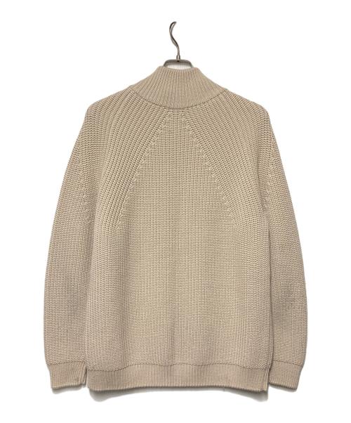 BATONER（バトナ―）BATONER (バトナ―) SIGNATURE DRIVERS SOLIDWOOL KNIT ベージュ サイズ:2の古着・服飾アイテム