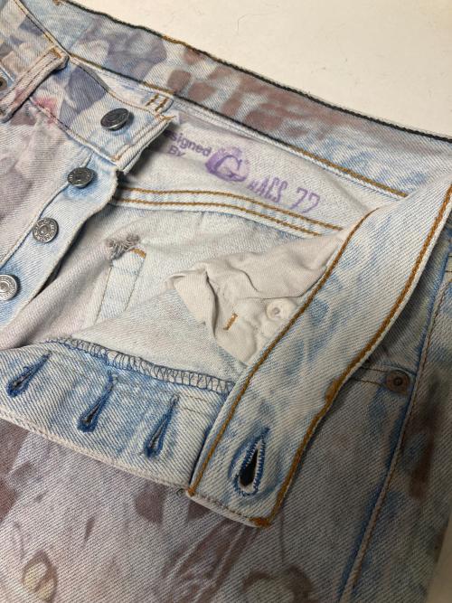 LEVI'S（リーバイス）LEVI'S (リーバイス) 501リメイクデニムパンツ / 水圧転写 ブルー サイズ:W31 L34の古着・服飾アイテム