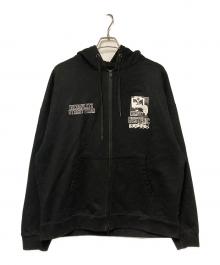 genzai×Hysteric Glamour（ゲンザイ×ヒステリックグラマー）の古着「Zip Hoodie / ジップパーカー」｜ブラック